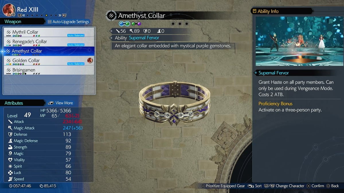 Red XIII's Amethyst Collar.