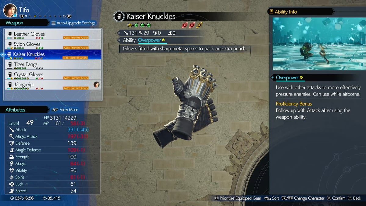 Tifa's best weapon location FF7 Rebirth