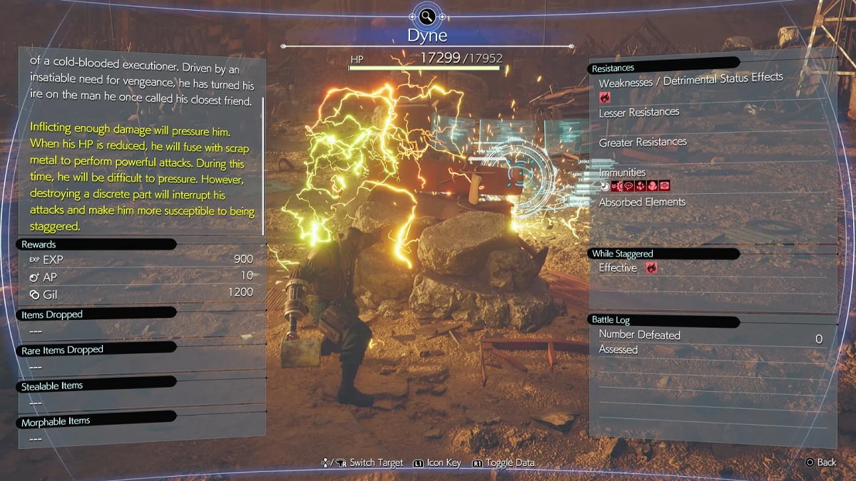 Dyne Attribute in FF7 Rebirth