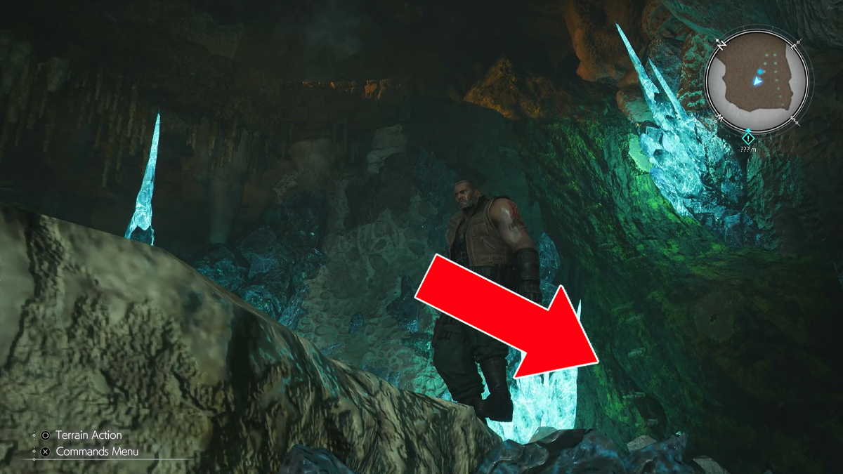 The second climbable wall in Mythril Mine