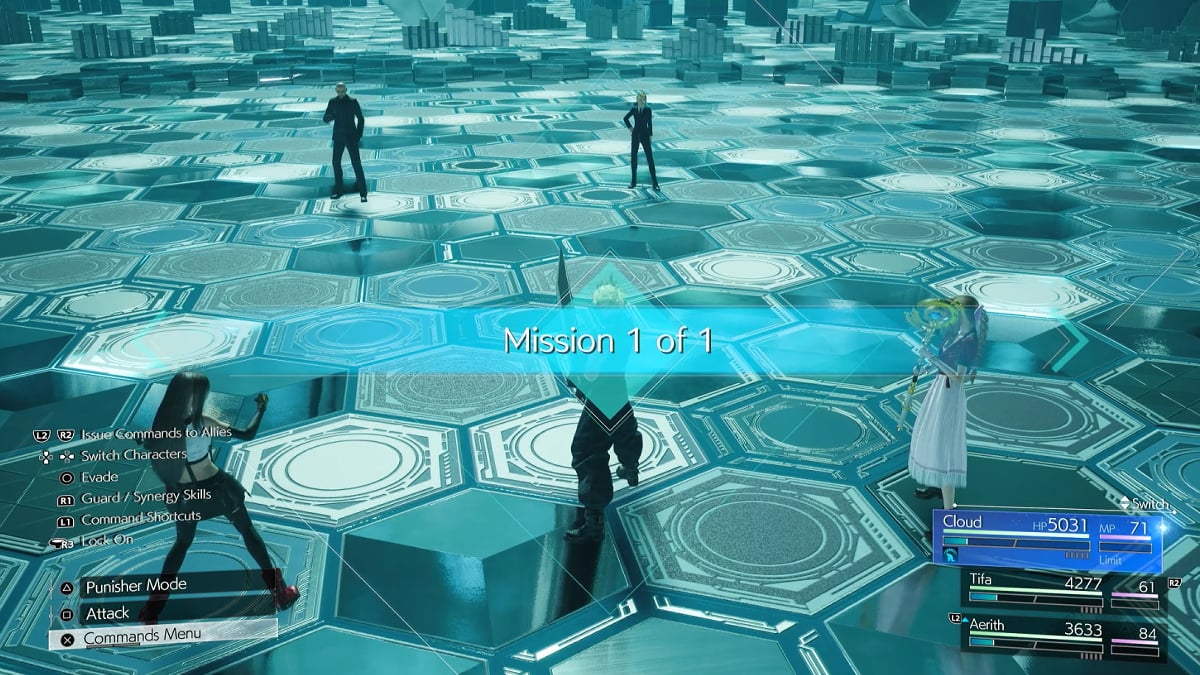 Fighting Rude and Elena in a simulation.