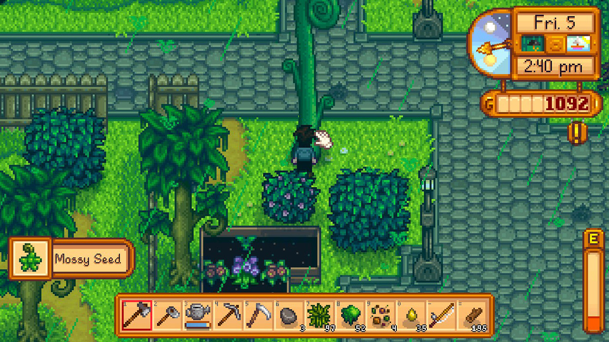 Pelican Town during the Green Rain.