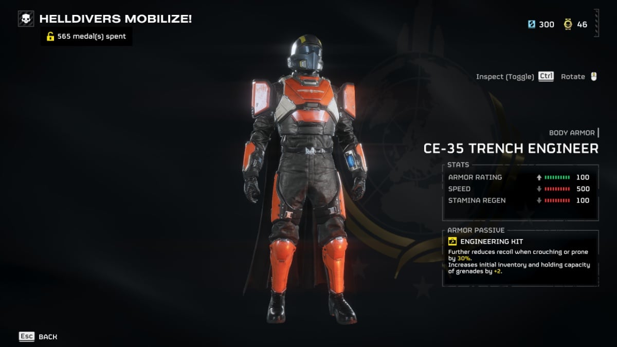 Helldivers 2 best armor engineer