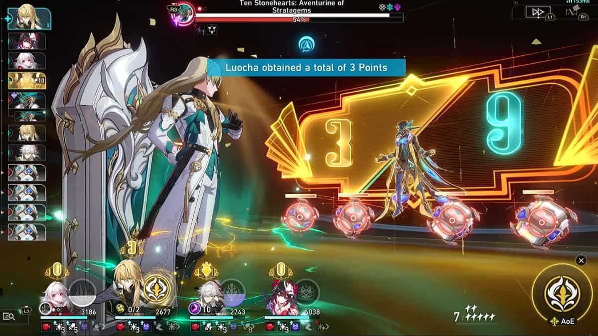 The second phase of the Aventurine boss fight.