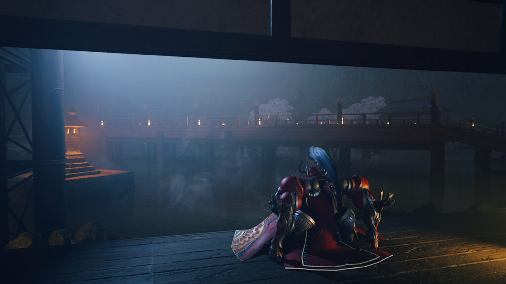 The eccentric swordsman sitting