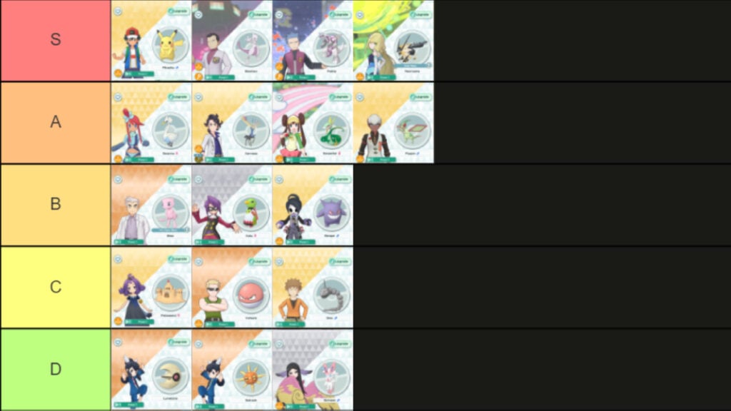 Pokemon Masters EX: Tier List