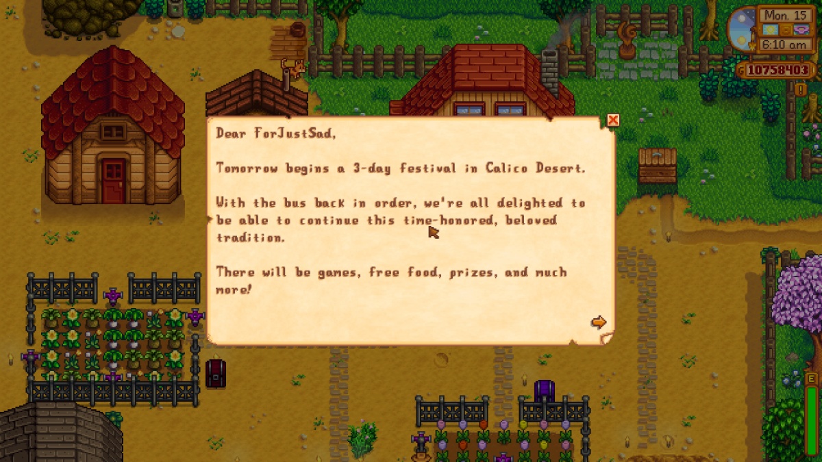 Stardew Valley Festivals Desert Festival