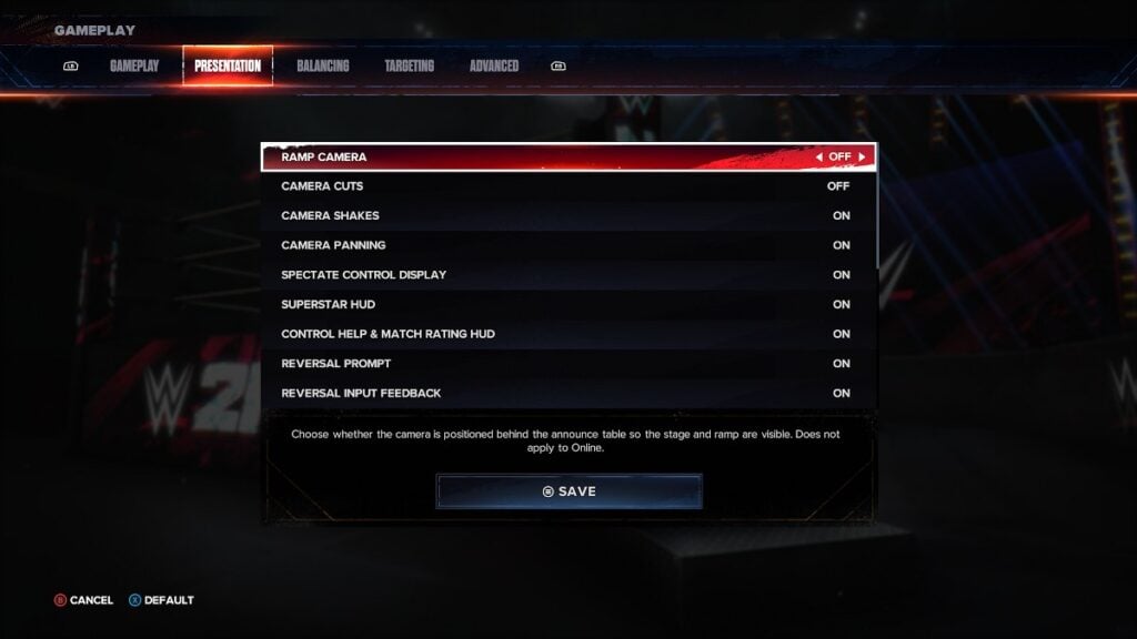 Presentation Options