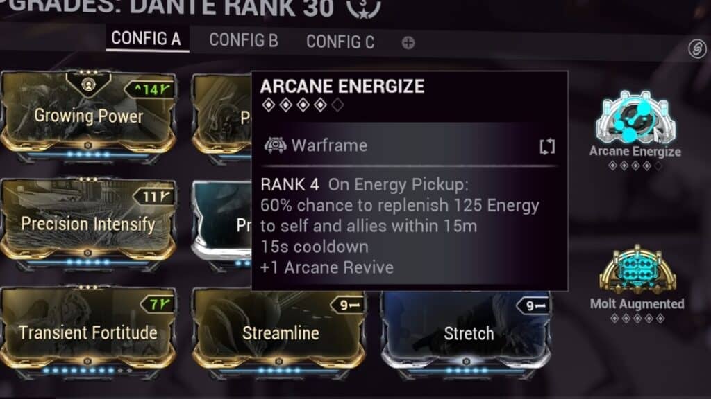 Warframe Dante arcanes