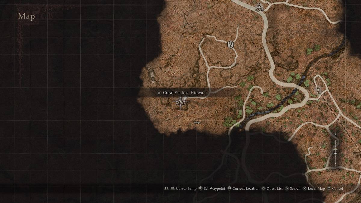 location of coral snakes hideout in dragons dogma 2
