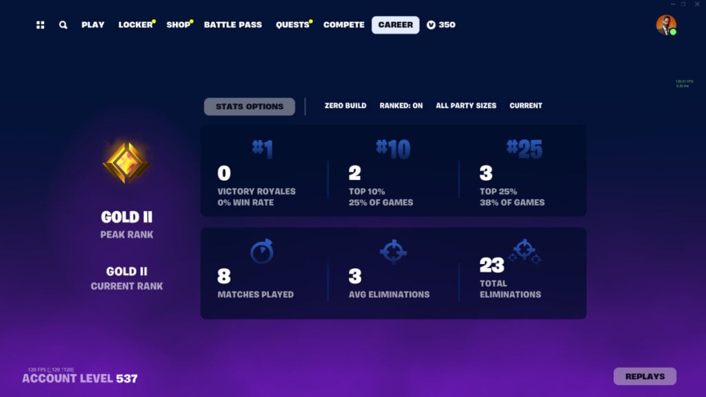 does your level reset every season in fortnite