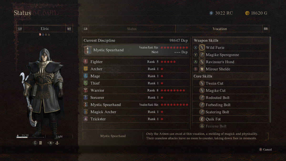 Dragon's Dogma 2 Mystic Spearhand build status