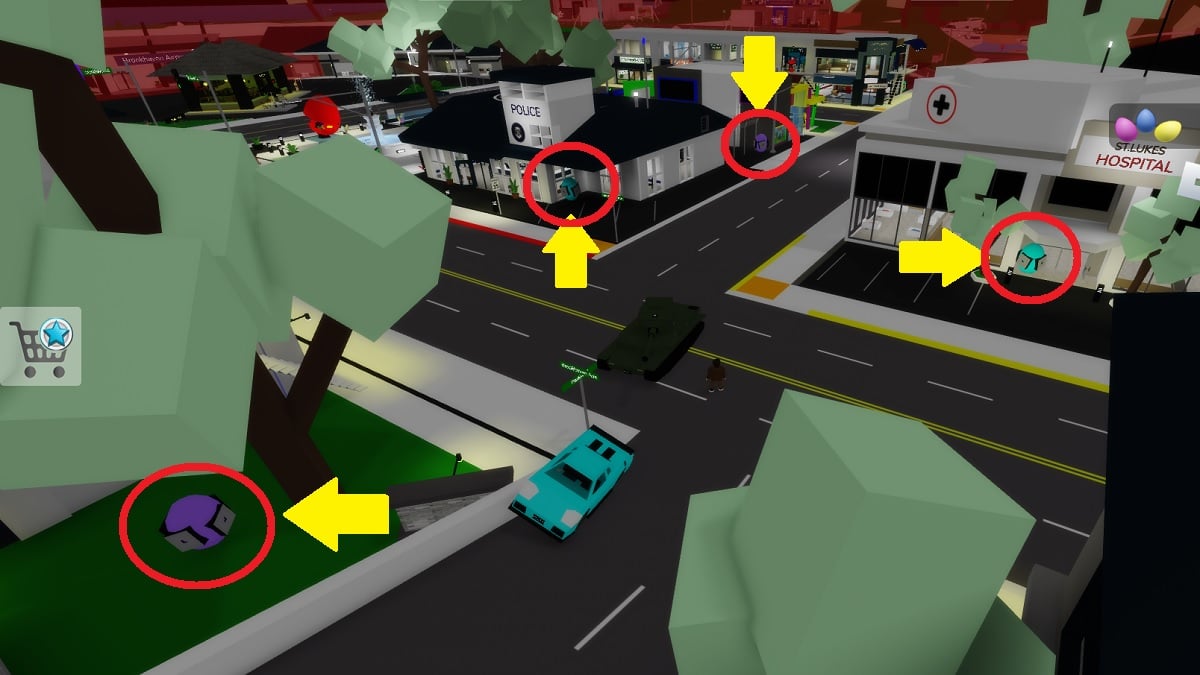 finding four more eggs for roblox egg hunt at police station, hospital, and adopt center
