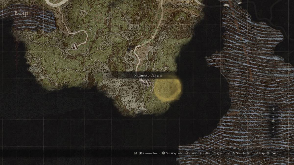 the location of guerco cavern in dd2