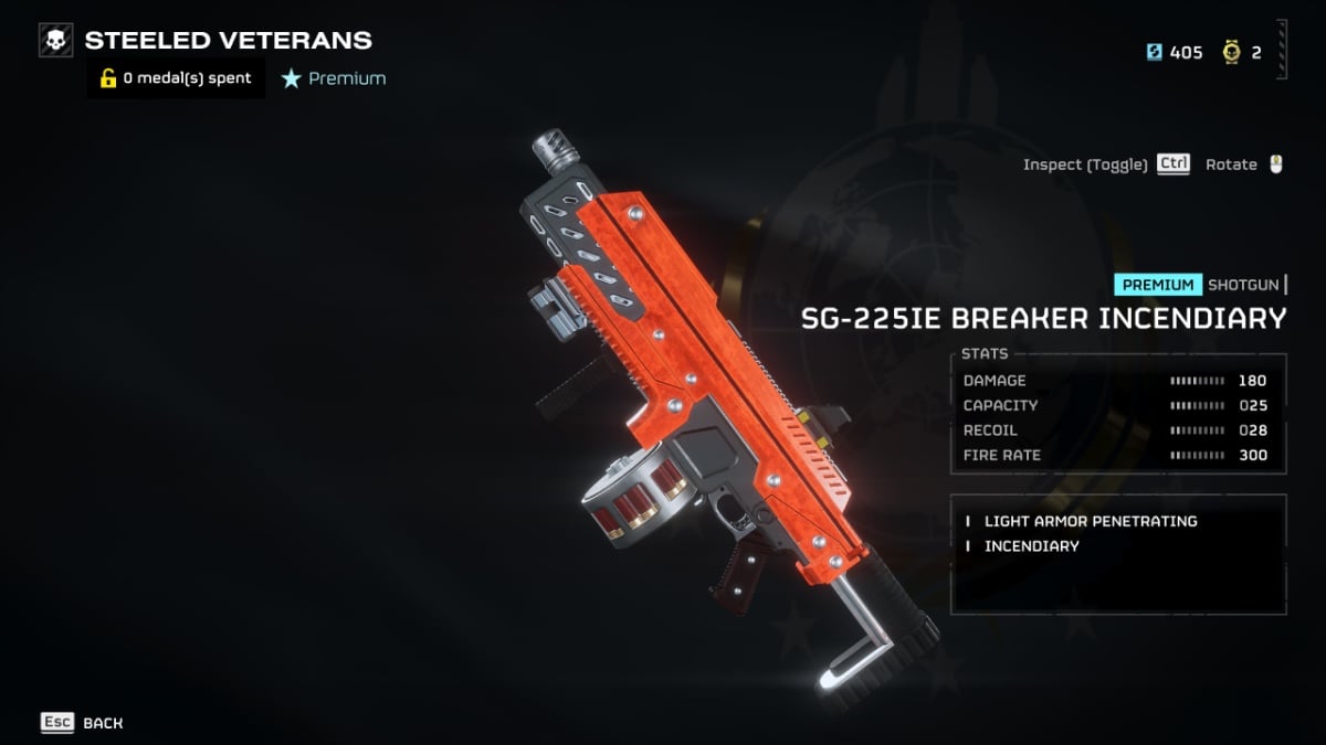 Helldivers 2 Premium Warbond shotgun