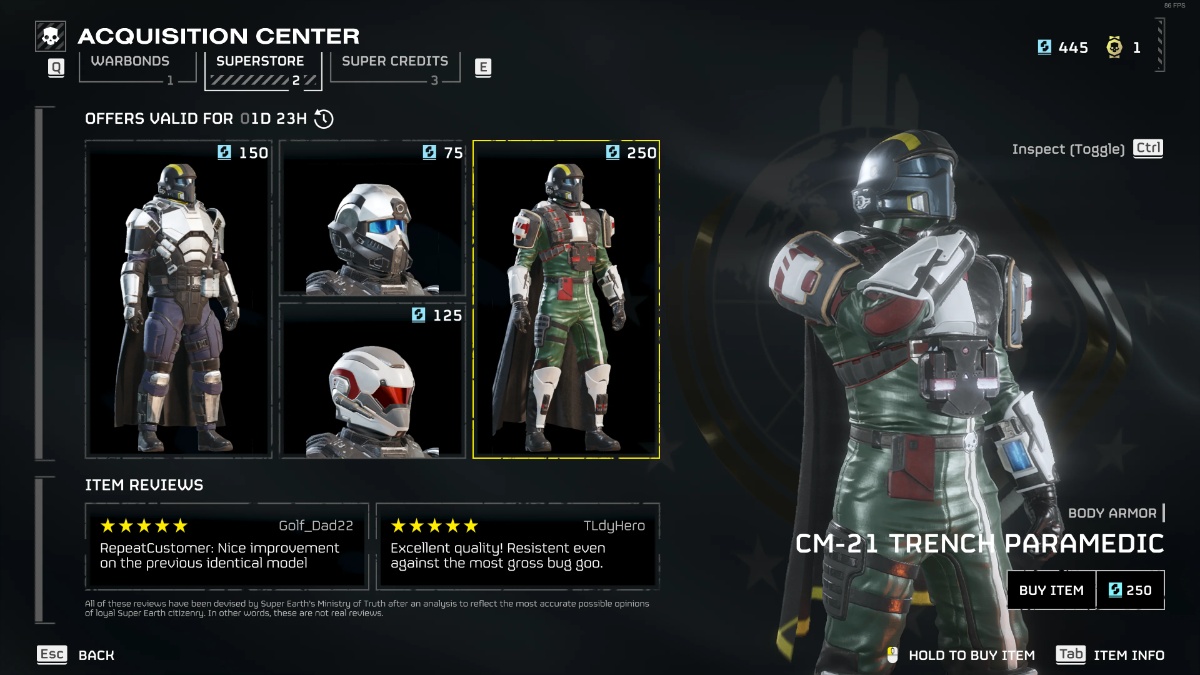 Helldivers 2 best armor paramedic