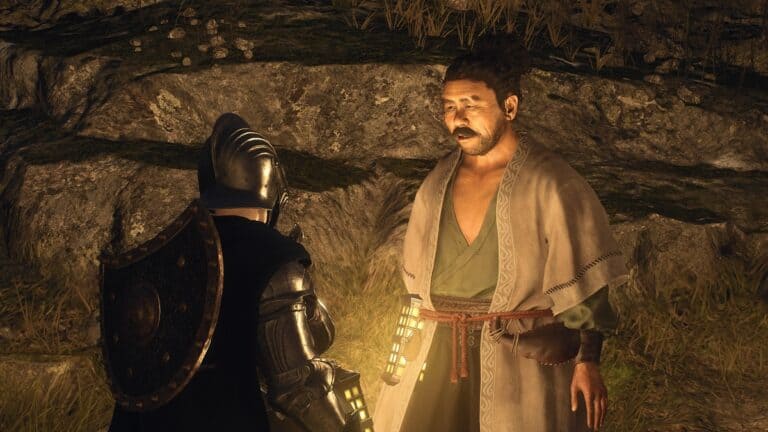 Dragon’s Dogma 2: Mercy Among Thieves Quest Guide speaking to lyssandro to start mercy among thieves quest in dd2