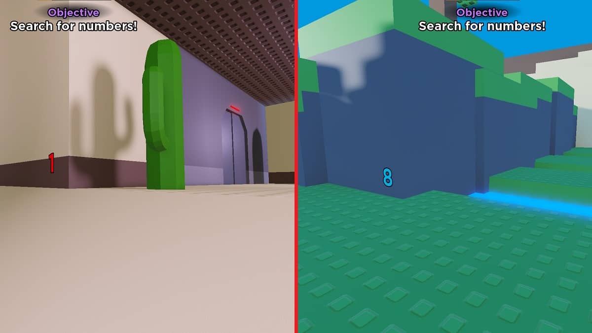 the location of two numbers for keypad