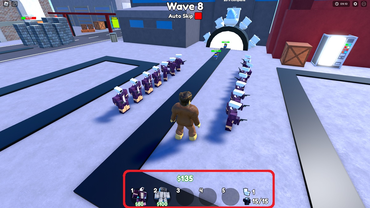 placing camera woman towers in roblox toilet tower defense
