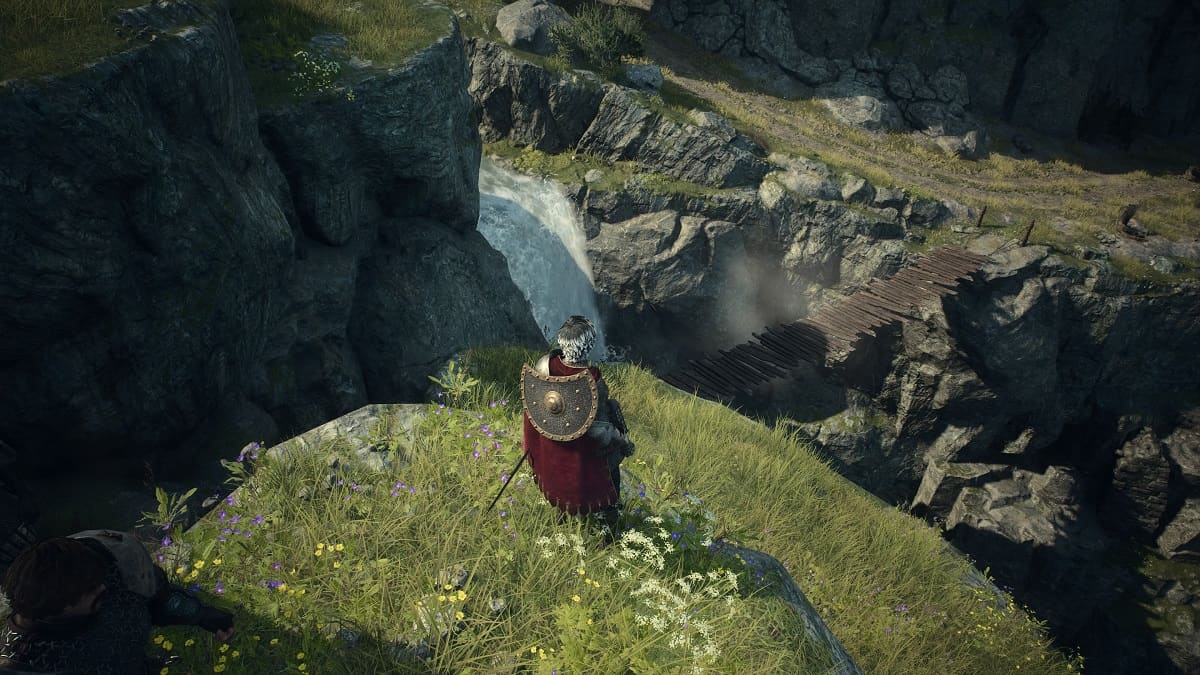 crossing rope bridge during prey for the pack in dragons dogma 2