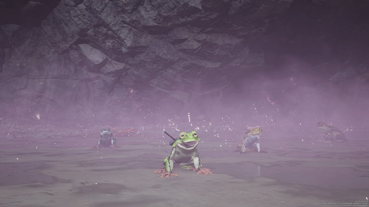 turned into frogs during junon region side quest calling all frogs