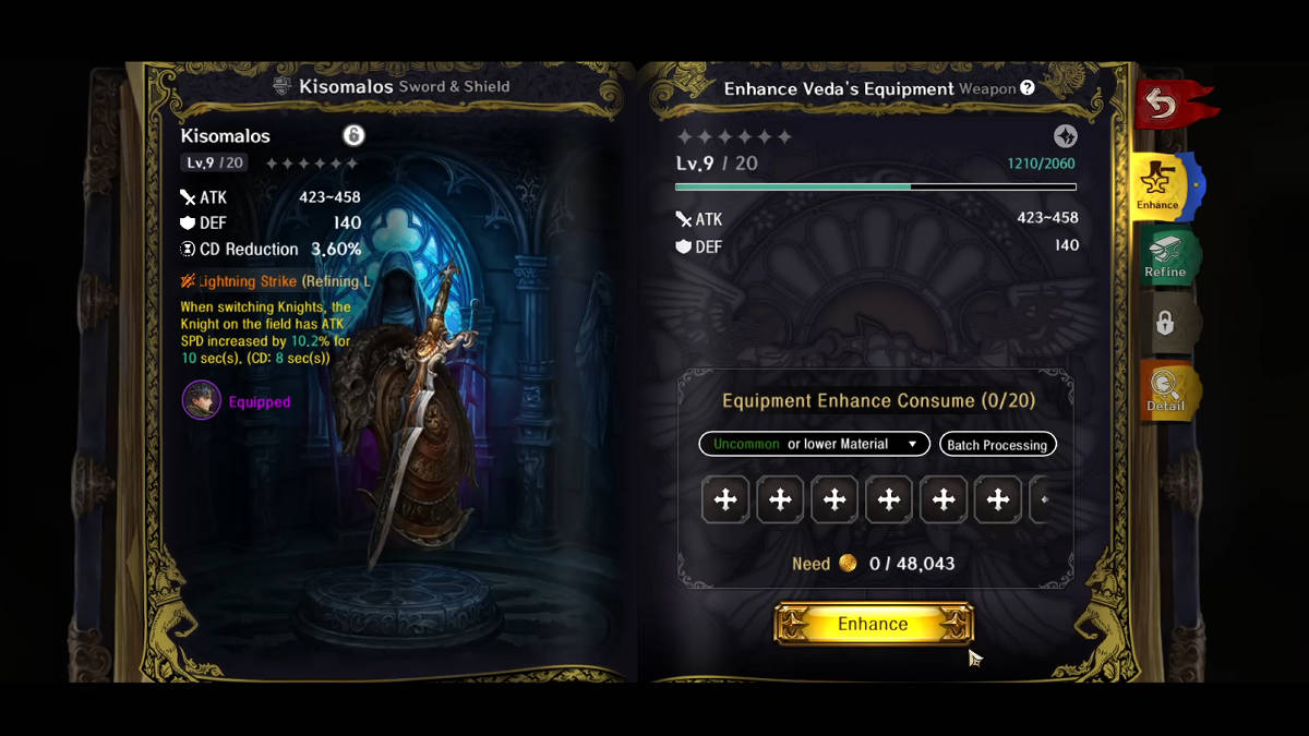 Enhancing Gear in ASTRA.