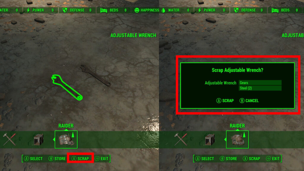 Fallout 4 Scrap Option