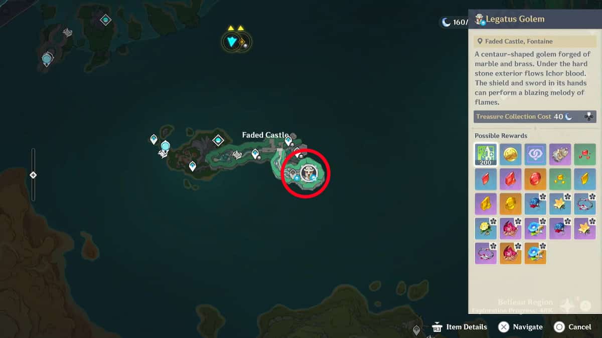 Legatus Golem location.