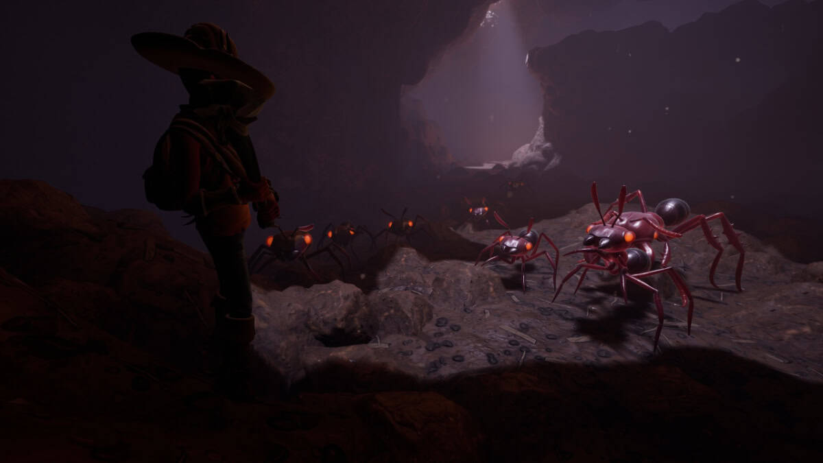 Grounded fire ant hill swarm