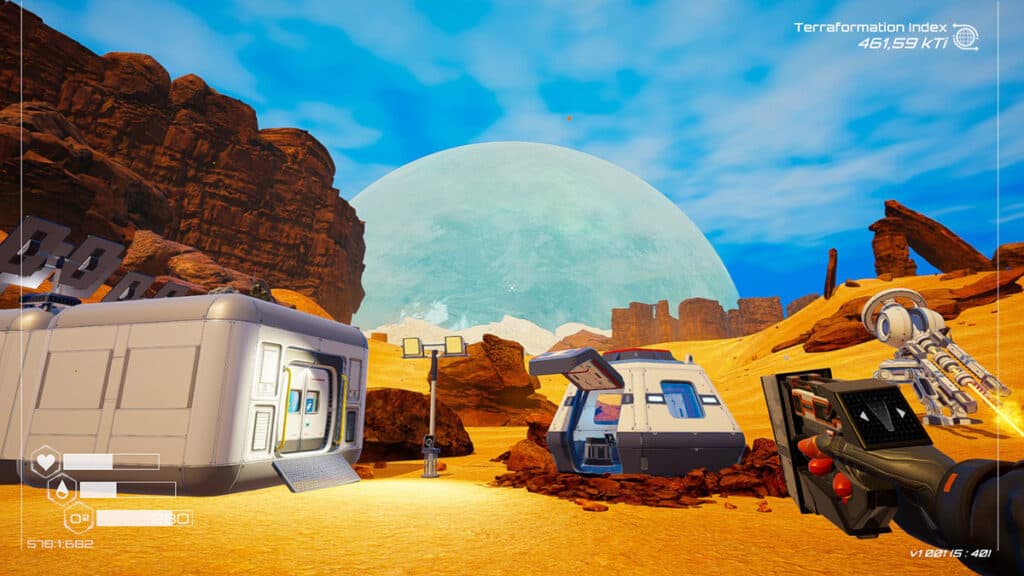 The Planet Crafter: How to Reach 175000 Ti Fast The blue sky in The Planet Crafter.