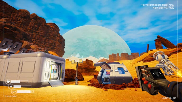 The Planet Crafter: How to Reach 175000 Ti Fast The blue sky in The Planet Crafter.