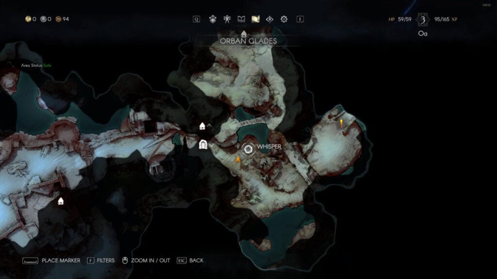 A map of the forest outside Sacrament