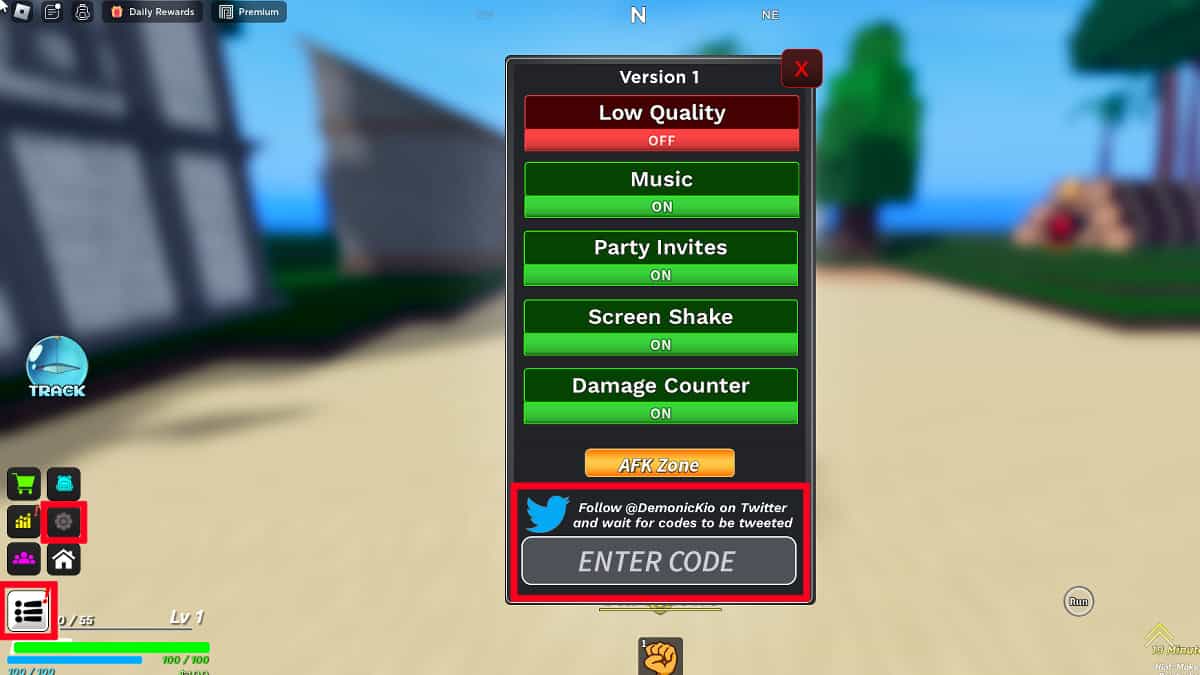 How to redeem codes in Demon Piece.