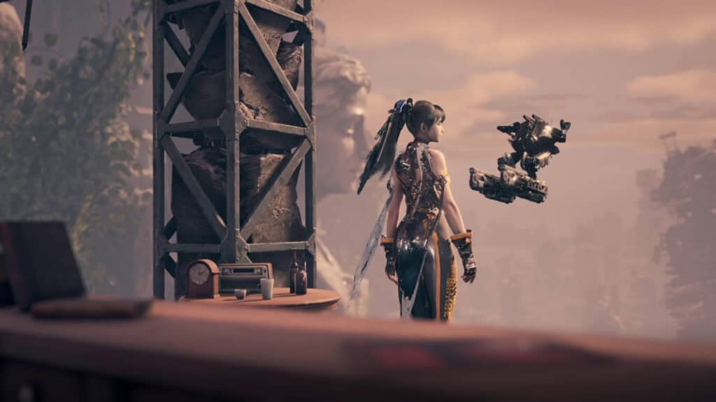 Eve and Adam looking at the distance