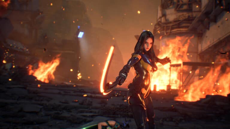 Stellar Blade Is Getting New Game Plus, More Costumes, Skills, & More for Free Tachy, as she appears on Stellar Blade.