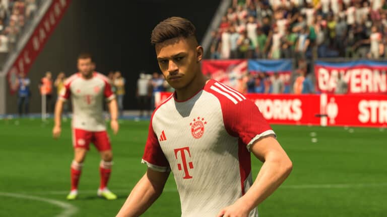 The Best CDM in EA FC 24 For All Budgets: Best Meta Center Defensive Midfielders Joshua Kimmich, as he appears on EA FC 24.