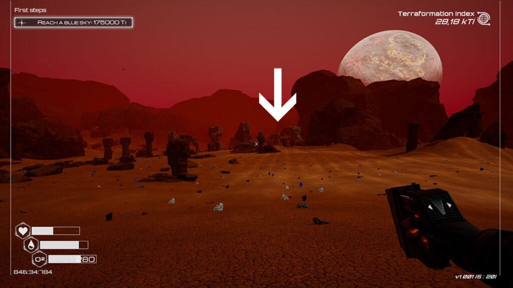 Aluminum Hills, as seen from afar.