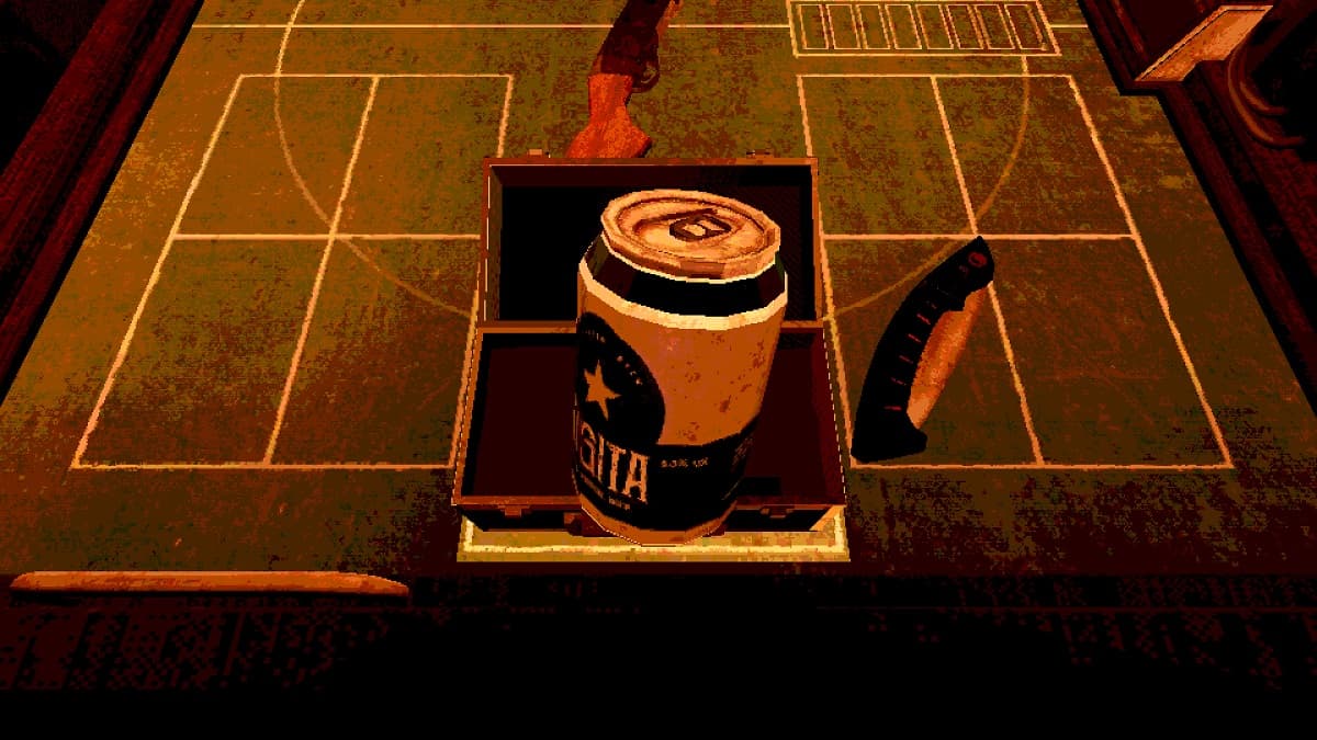 drinking beer in buckshot roulette