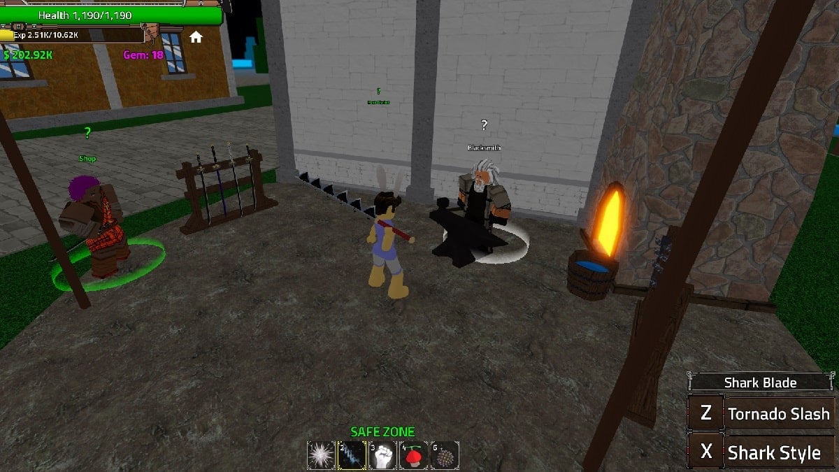 enhancing weapons with shark canine in roblox king legacy