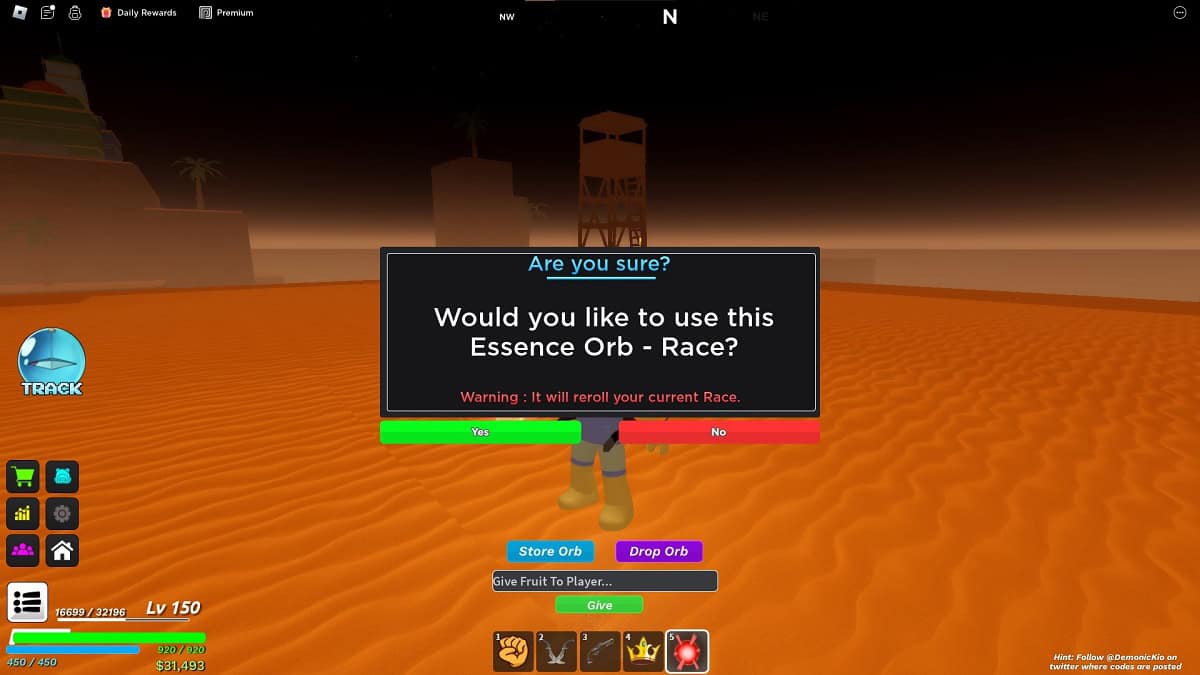 changing race with essence orb