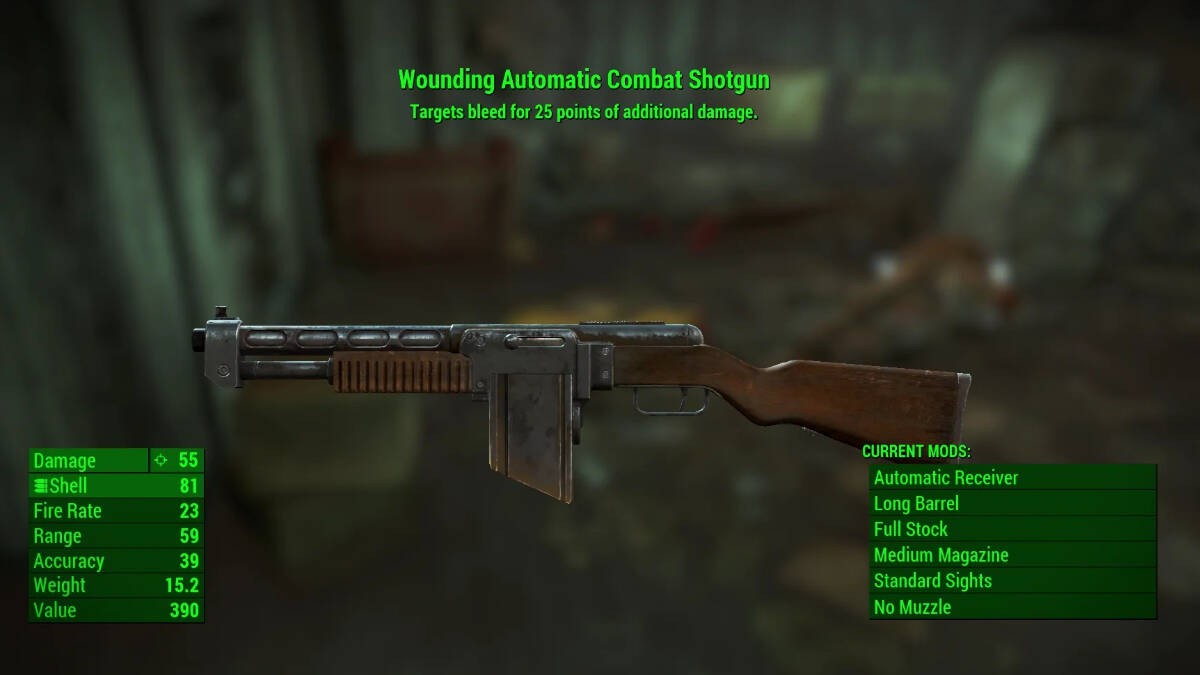 Fallout 4 best weapons, Wounding Shotgun