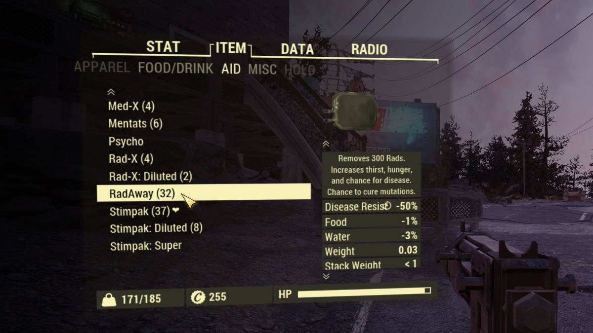 Fallout 76 beginner tips, rads