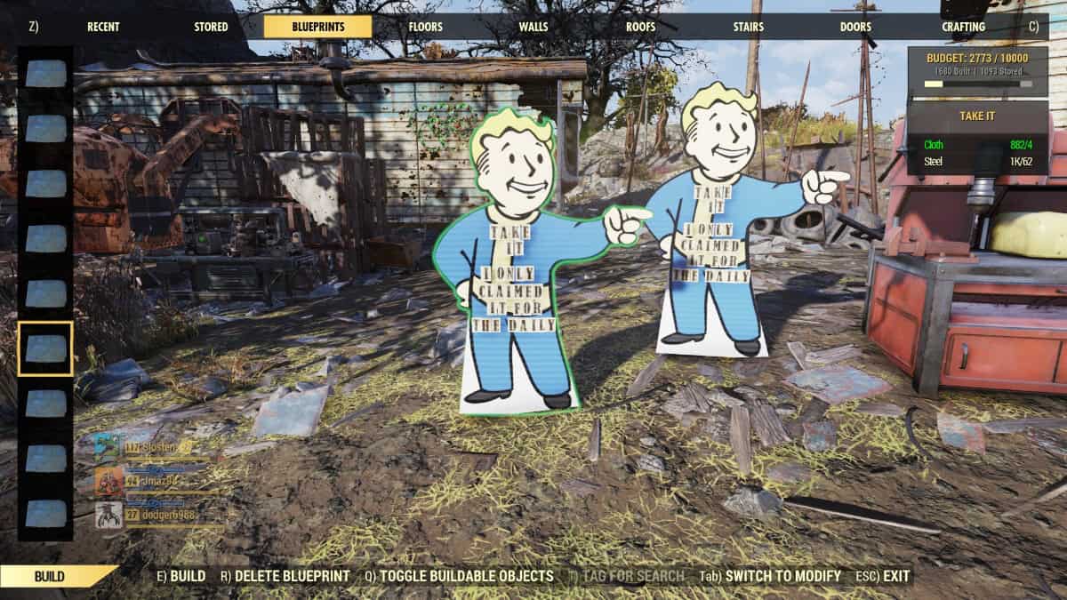 fallout 76 level up using workshops