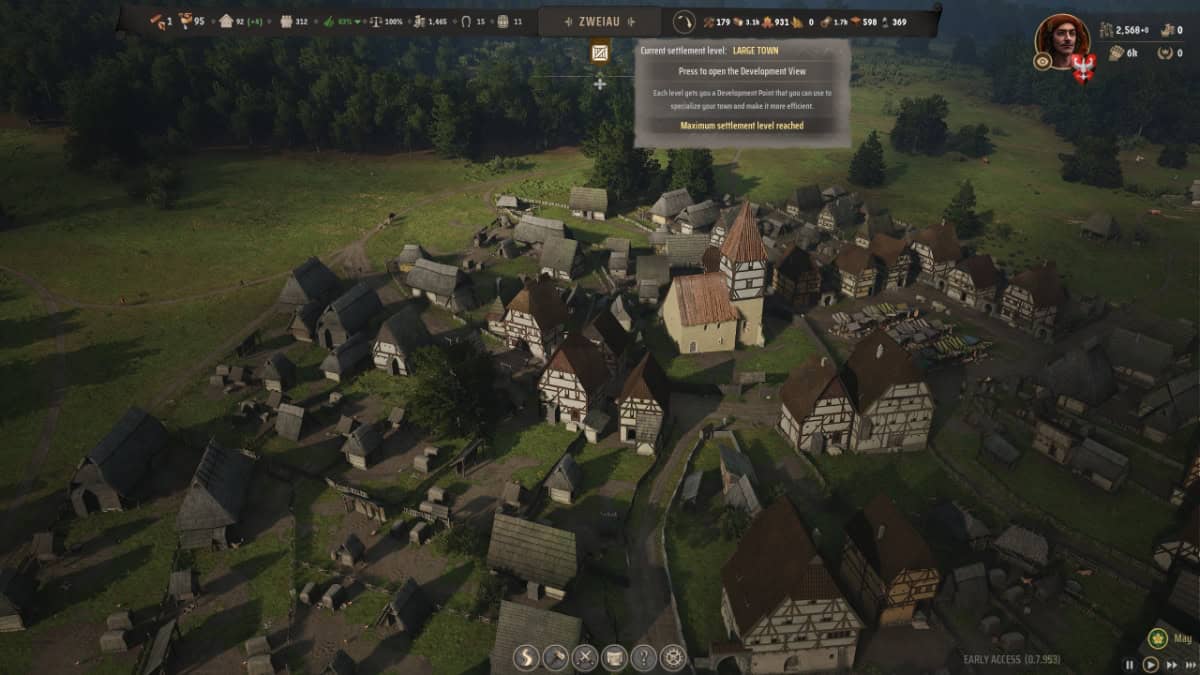 Manor Lords development points acquisition