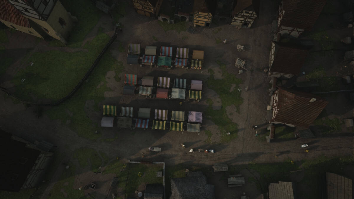 Manor Lords market area arrangement