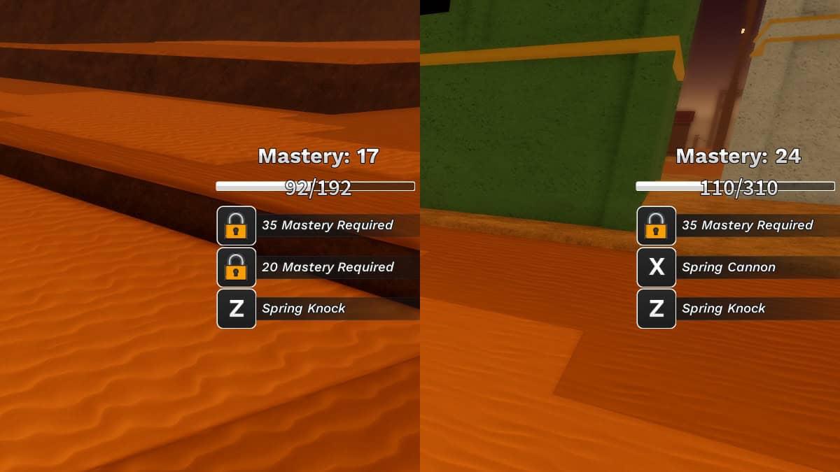 gaining experience to unlock mastery abilities in demon piece