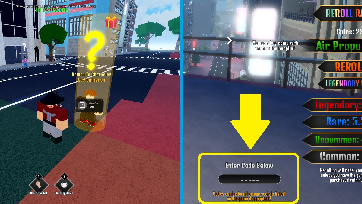 how to redeem roblox codes in heroes awakening