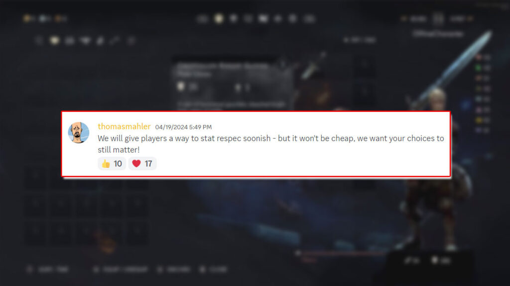 No Rest for the Wicked: Can You Respec? Answered