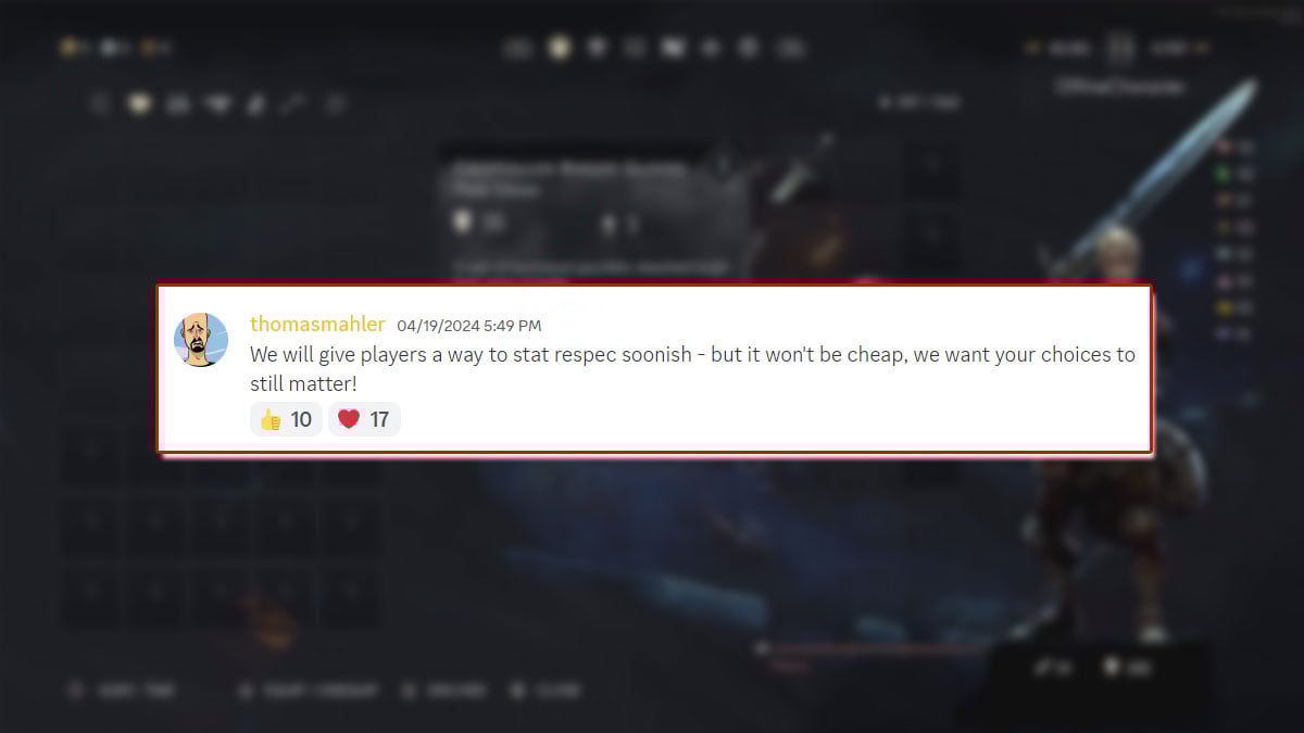 No Rest for the Wicked: Can You Respec? Answered