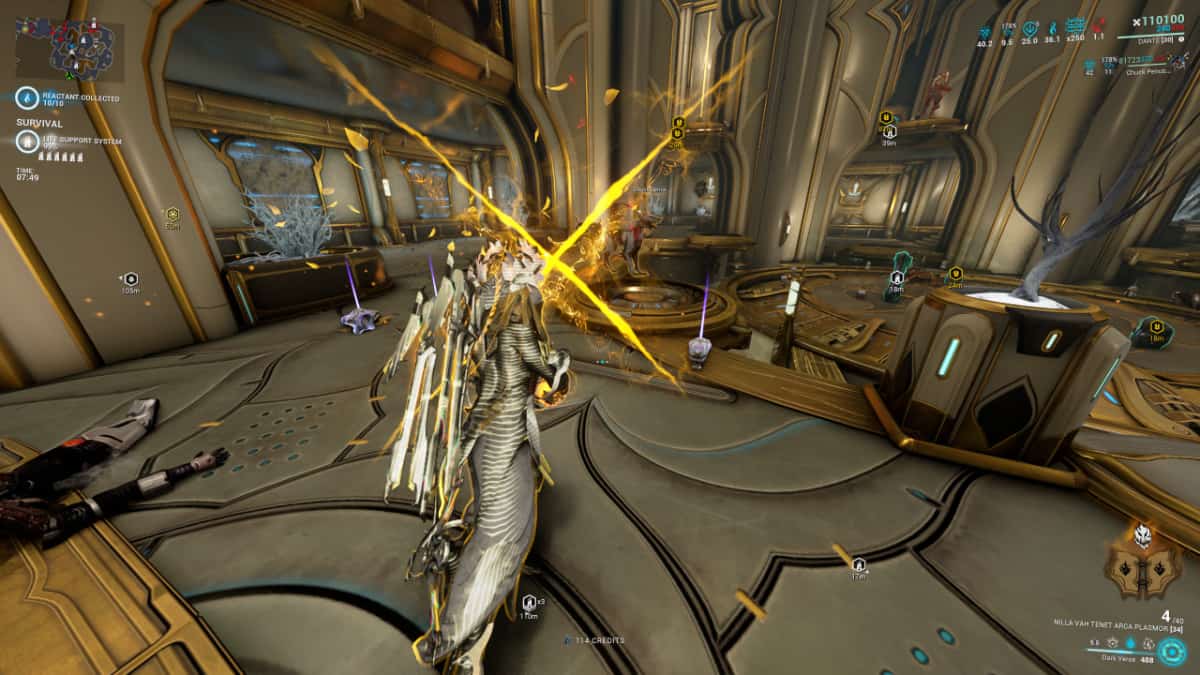 Warframe Dante in action